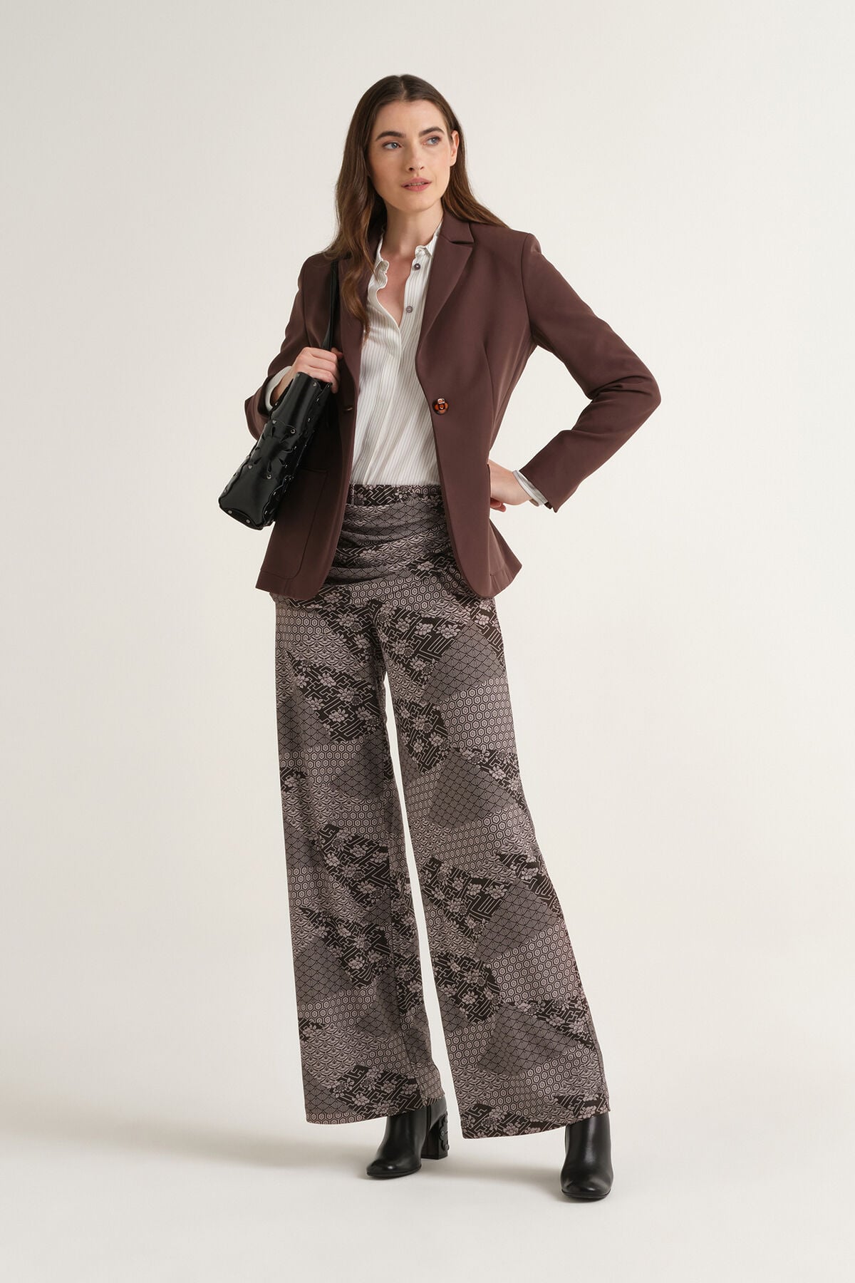 Maliparmi MOSAIC KIMONO TROUSER Grey JH808270679