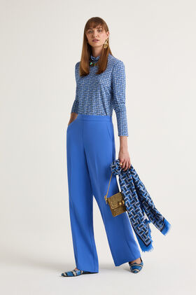 Maliparmi SABLÈ CREPE TROUSERS Electric Blue JH757950166