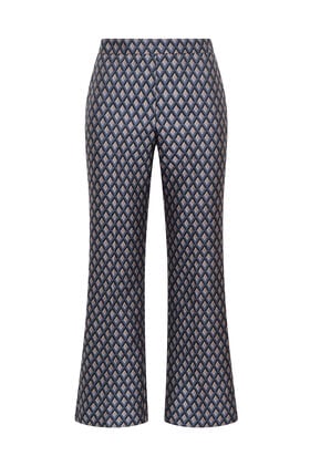 Maliparmi GEOMETRIC JACQUARD TROUSER Blue JH747950678