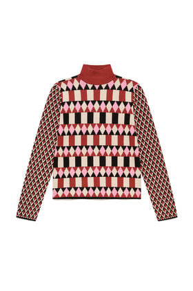 Maliparmi JACQUARD COMFORT KNIT Brown JQ513478219 Maliparmi JACQUARD COMFORT KNIT Brown JQ513478219
