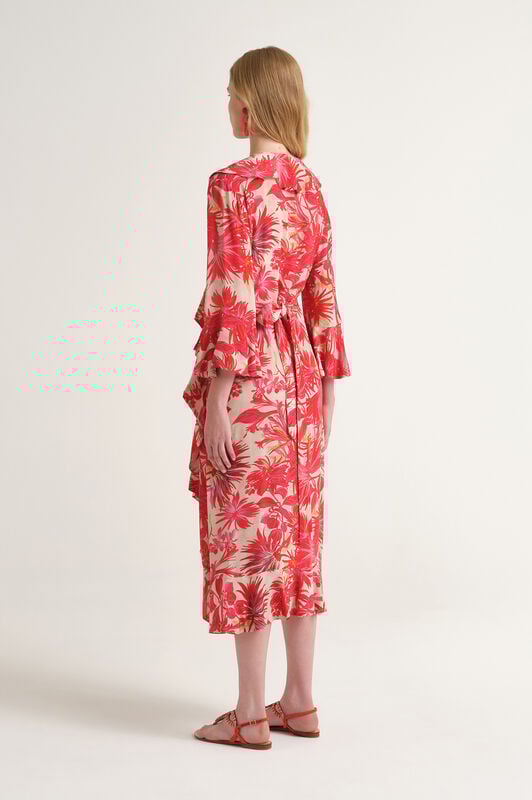 Malìparmi BOTANICAL JUNGLE DRESS Red JF670450663
