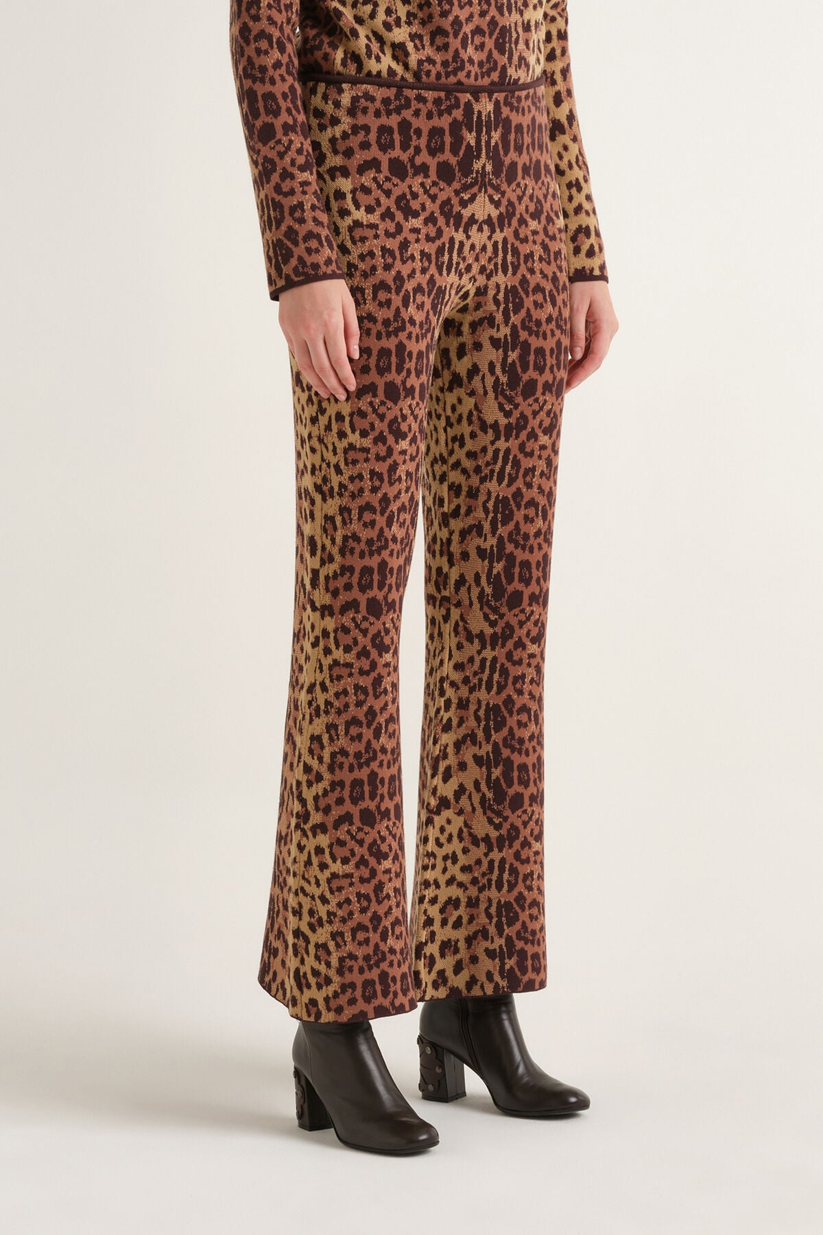 Maliparmi JACQUARD COMFORT TROUSER Brown JH809178219 Maliparmi JACQUARD COMFORT TROUSER Brown JH809178219