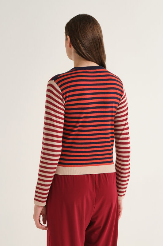 Maliparmi RHYTHM BLOCK KNIT Burgundy JQ513570682 Maliparmi RHYTHM BLOCK KNIT Burgundy JQ513570682