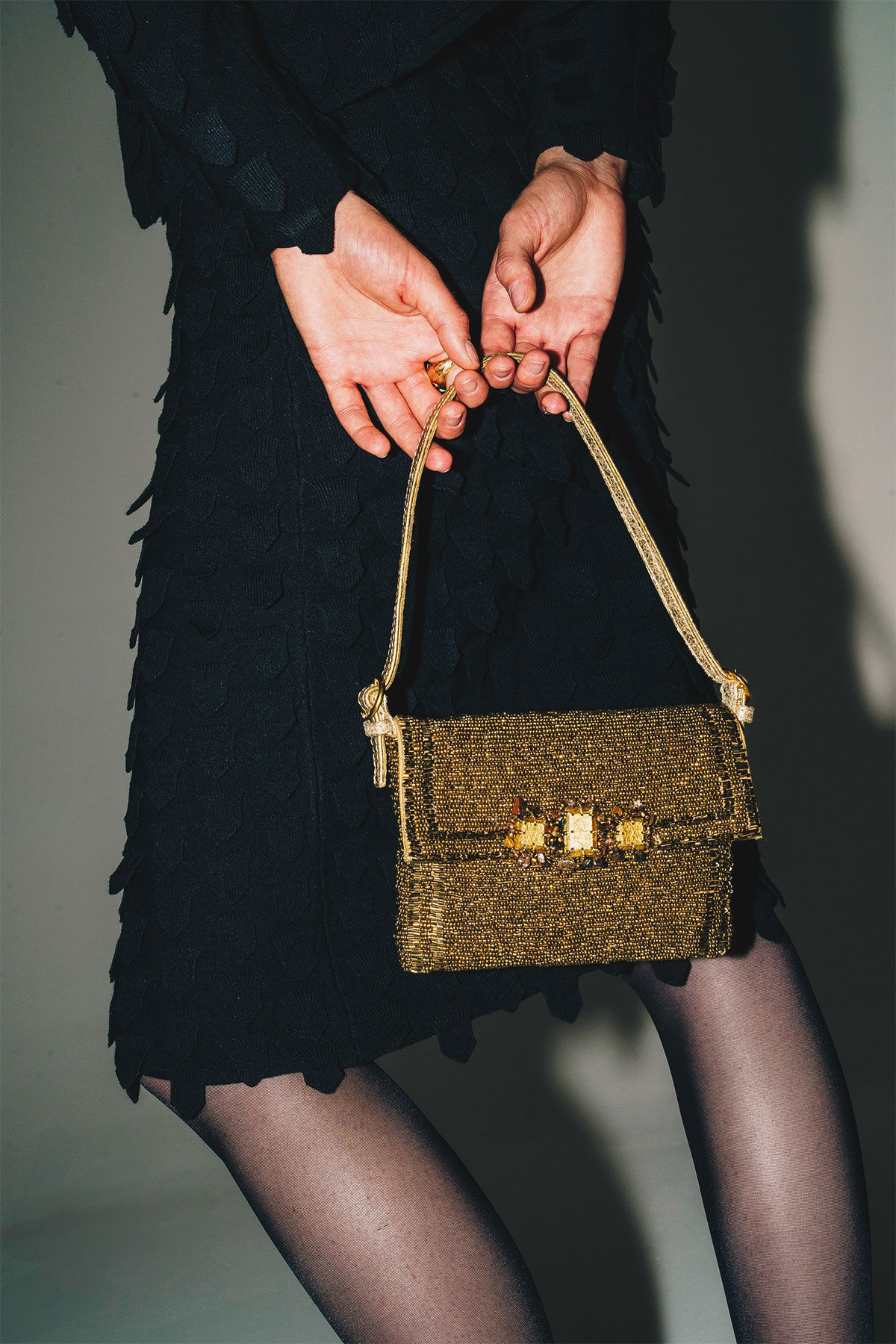 Maliparmi 3D STITCH SKIRT Black JG666378205