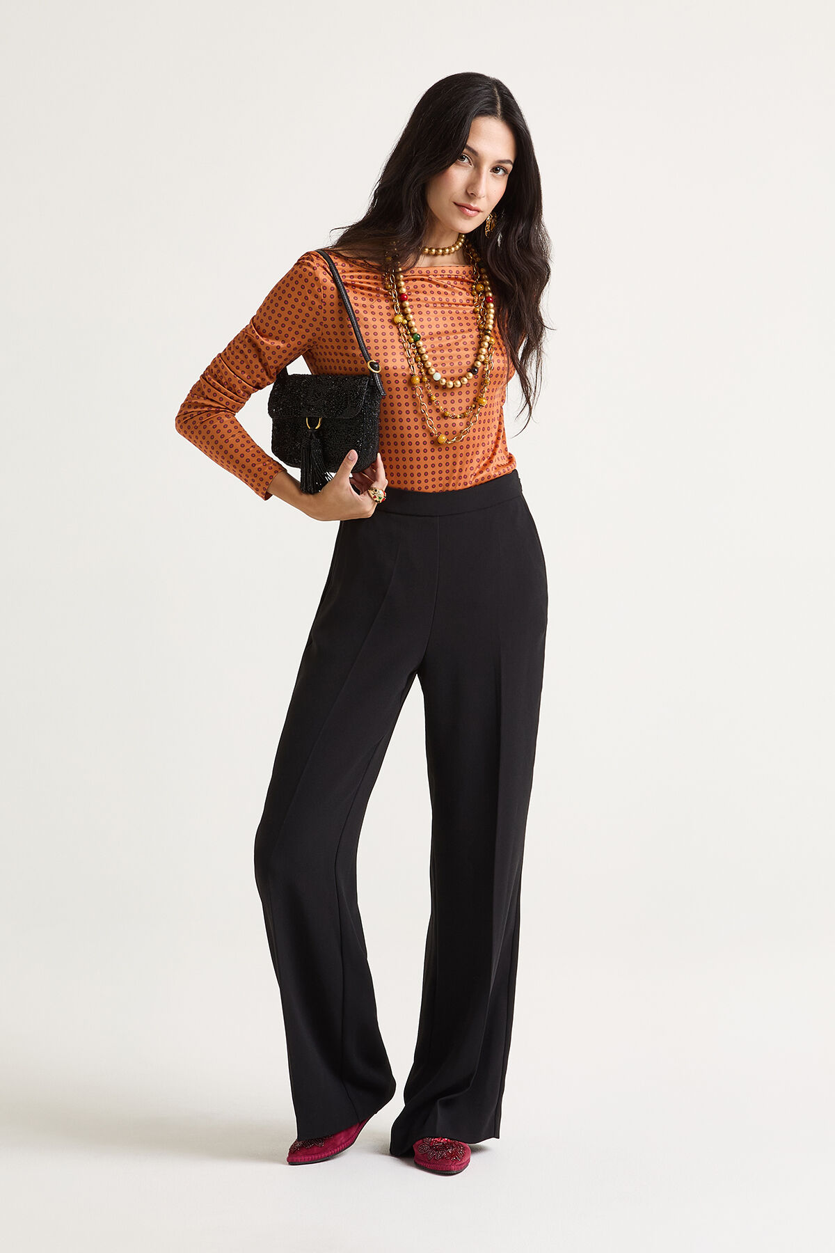 Maliparmi SABLÈ CREPE TROUSERS Black JH757950166 Maliparmi SABLÈ CREPE TROUSERS Black JH757950166