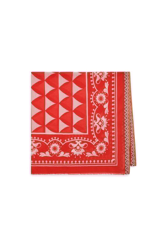 Malìparmi COLLECTION PRINT SCARF 90X90 Red IR002410216 Malìparmi COLLECTION PRINT SCARF 90X90 Red IR002410216