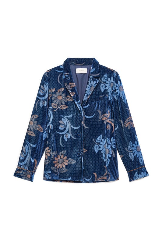 Maliparmi COLLECTION PRINT BLAZER Blue JD645261058 Maliparmi COLLECTION PRINT BLAZER Blue JD645261058