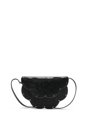 Maliparmi TRACOLLA PICCOLA LEATHER BLOOM Nero BB016301574