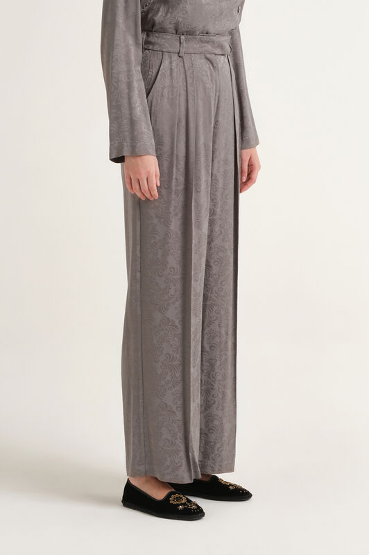 Maliparmi DAMASK JACQUARD TROUSER Grey JH803750684 Maliparmi DAMASK JACQUARD TROUSER Grey JH803750684