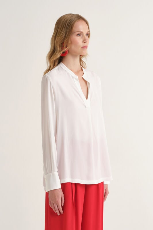 Malìparmi FLUID CREPE SHIRT NaturalWhite JM103350672