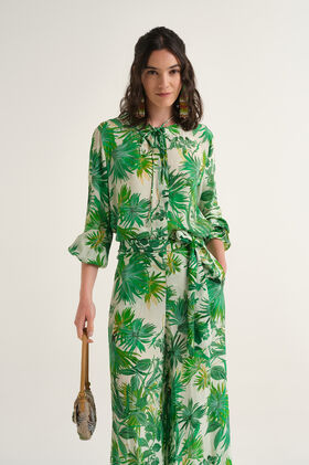 Malìparmi BOTANICAL JUNGLE SHIRT Green JM558350663