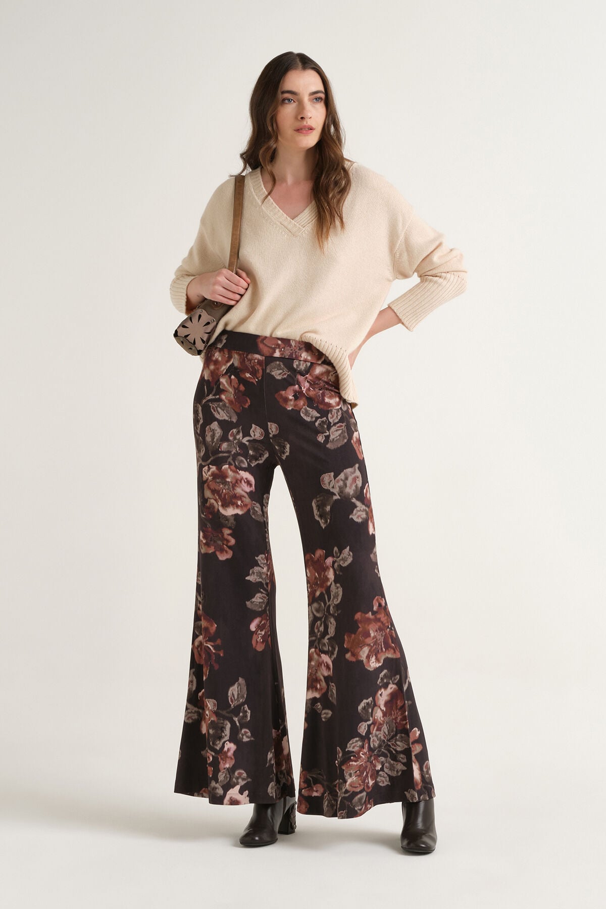 Maliparmi FROSTED BLOSSOM TROUSER Brown JH751570680 Maliparmi FROSTED BLOSSOM TROUSER Brown JH751570680