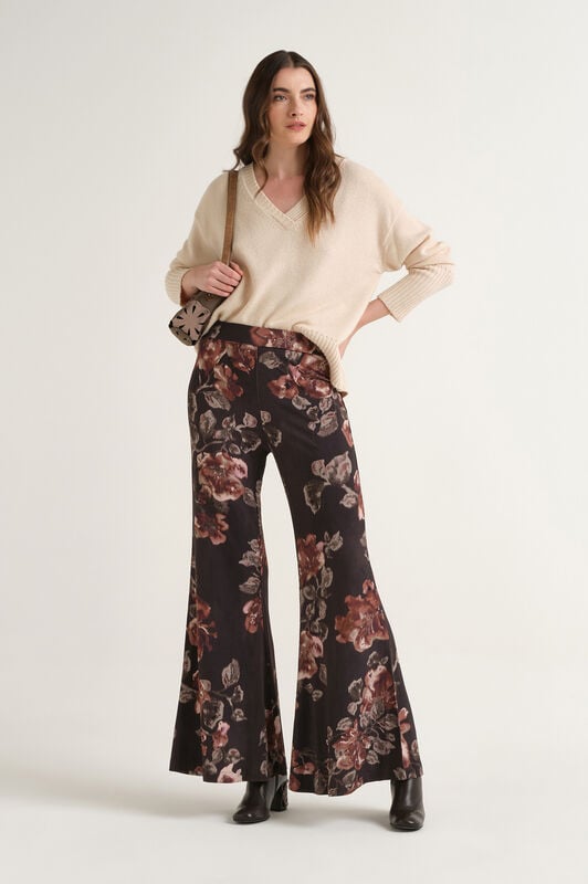 Maliparmi FROSTED BLOSSOM TROUSER Brown JH751570680 Maliparmi FROSTED BLOSSOM TROUSER Brown JH751570680