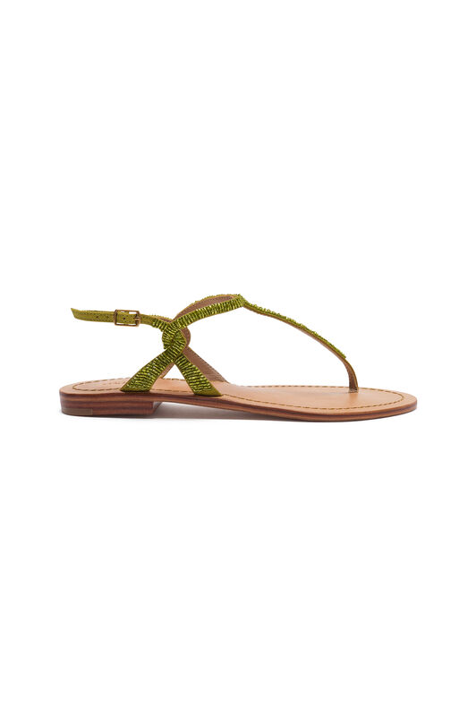 Malìparmi CUTS & BEADS SANDAL Pistachio SA006991069 Malìparmi CUTS & BEADS SANDAL Pistachio SA006991069