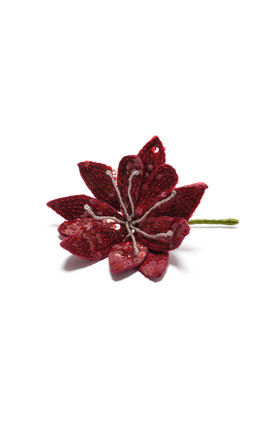 Maliparmi PRECIOUS FLOWER BROOCH Burgundy TS012791282