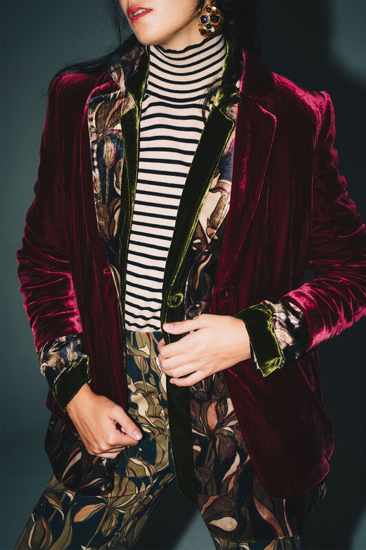 Maliparmi FLUID VELVET JACKET Rust JD643561026