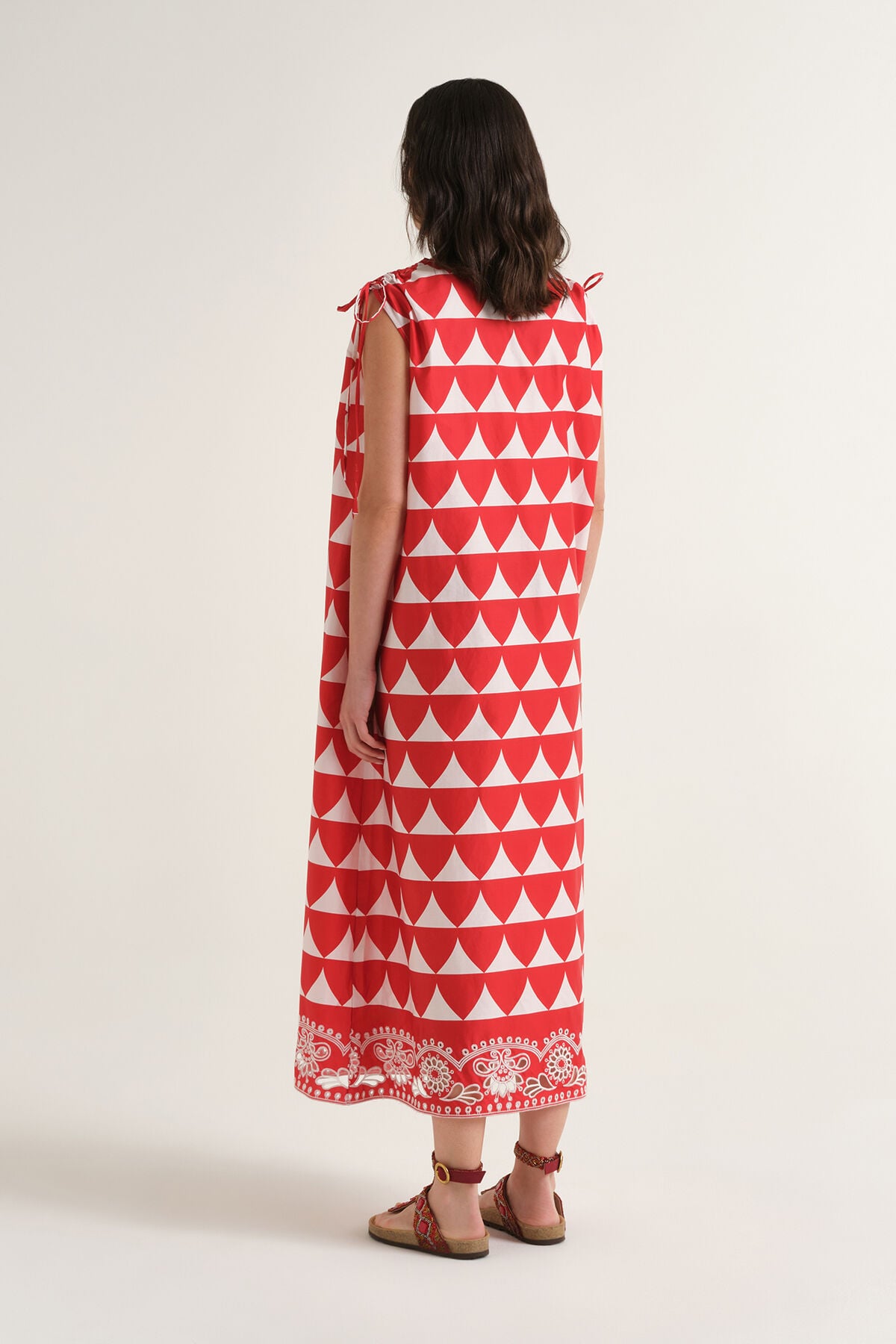 Malìparmi OPTICAL BRODERIE DRESS Red JF669315216
