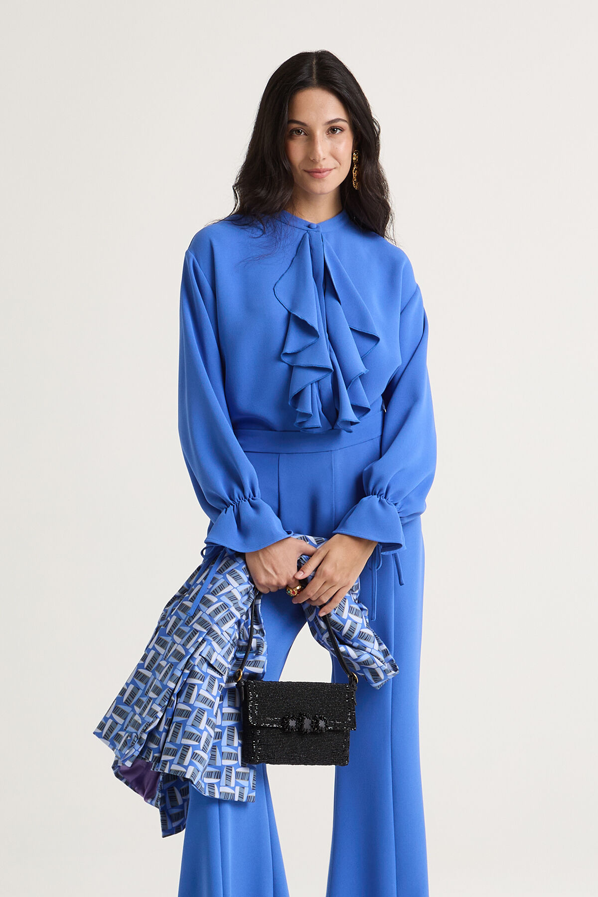 Maliparmi SABLÈ CREPE HEMD Elektrischblau JM556250166 Maliparmi SABLÈ CREPE HEMD Elektrischblau JM556250166