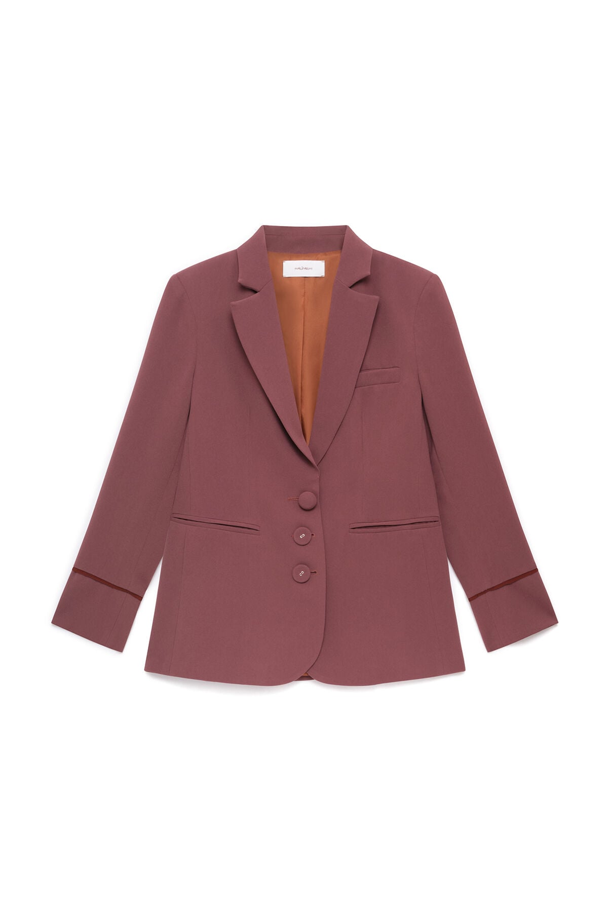 Maliparmi SABLÉ CREPE BLAZER Wine JD648950166 Maliparmi SABLÉ CREPE BLAZER Wine JD648950166