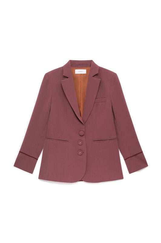 Maliparmi SABLÉ CREPE BLAZER Wine JD648950166 Maliparmi SABLÉ CREPE BLAZER Wine JD648950166