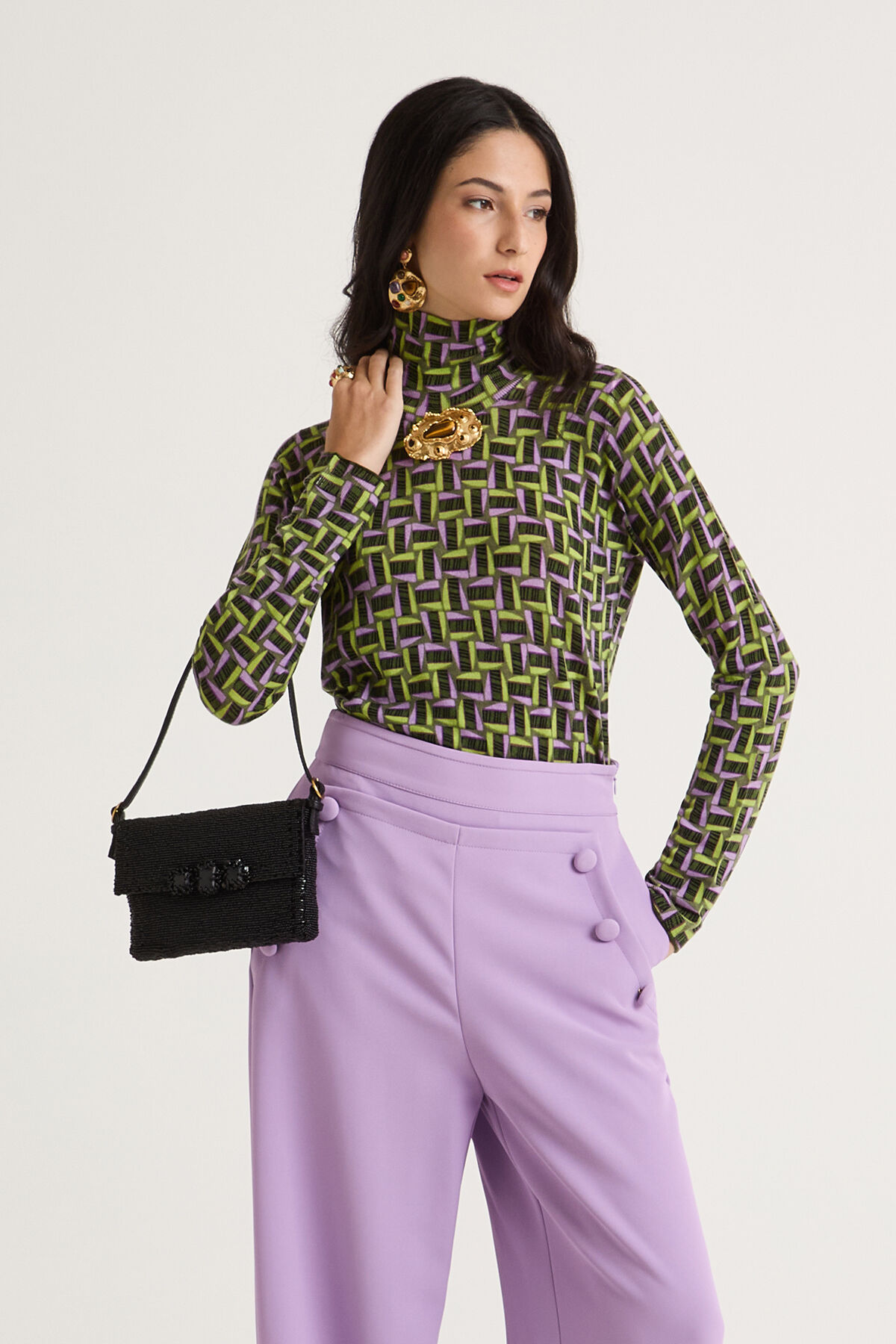 Maliparmi PRINTED KNIT KNITWEAR Green JQ510478200