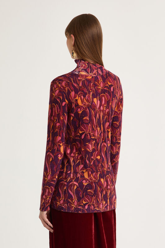 Maliparmi PRINTED KNIT KNITWEAR Bordeaux JQ510478200