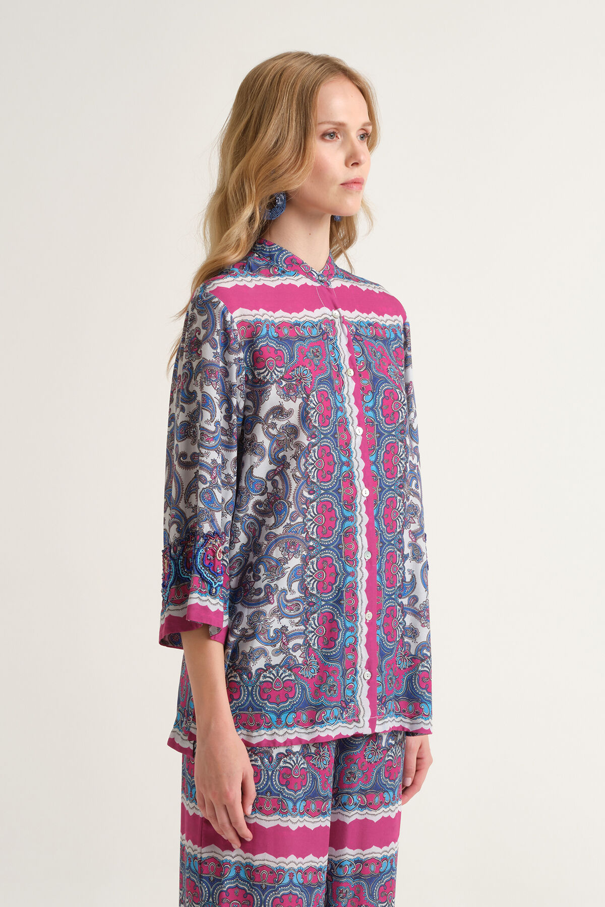 Malìparmi SUNSET PAISLEY KAFTAN Light Blue JM557550662