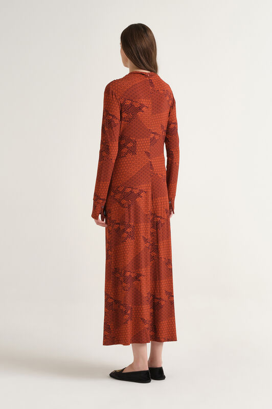 Maliparmi MOSAIC KIMONO DRESS Red JF680870679 Maliparmi MOSAIC KIMONO DRESS Red JF680870679