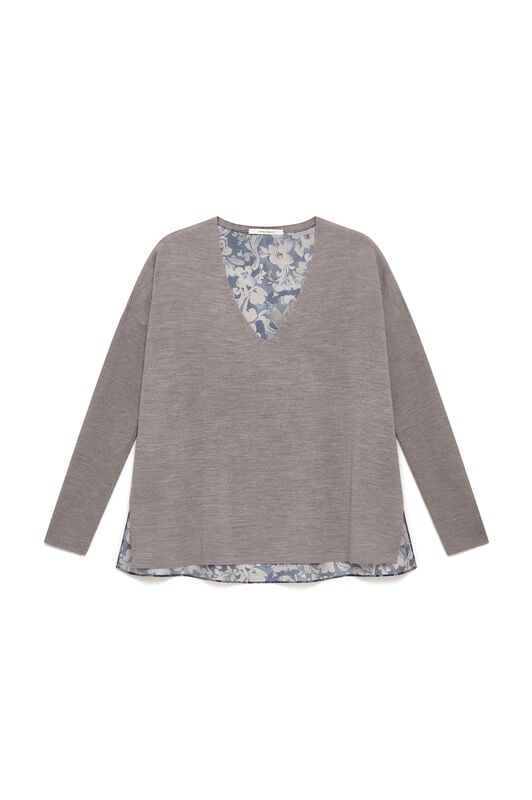 Maliparmi NEW MERINOS BLEND KNIT Grey JQ512778199 Maliparmi NEW MERINOS BLEND KNIT Grey JQ512778199