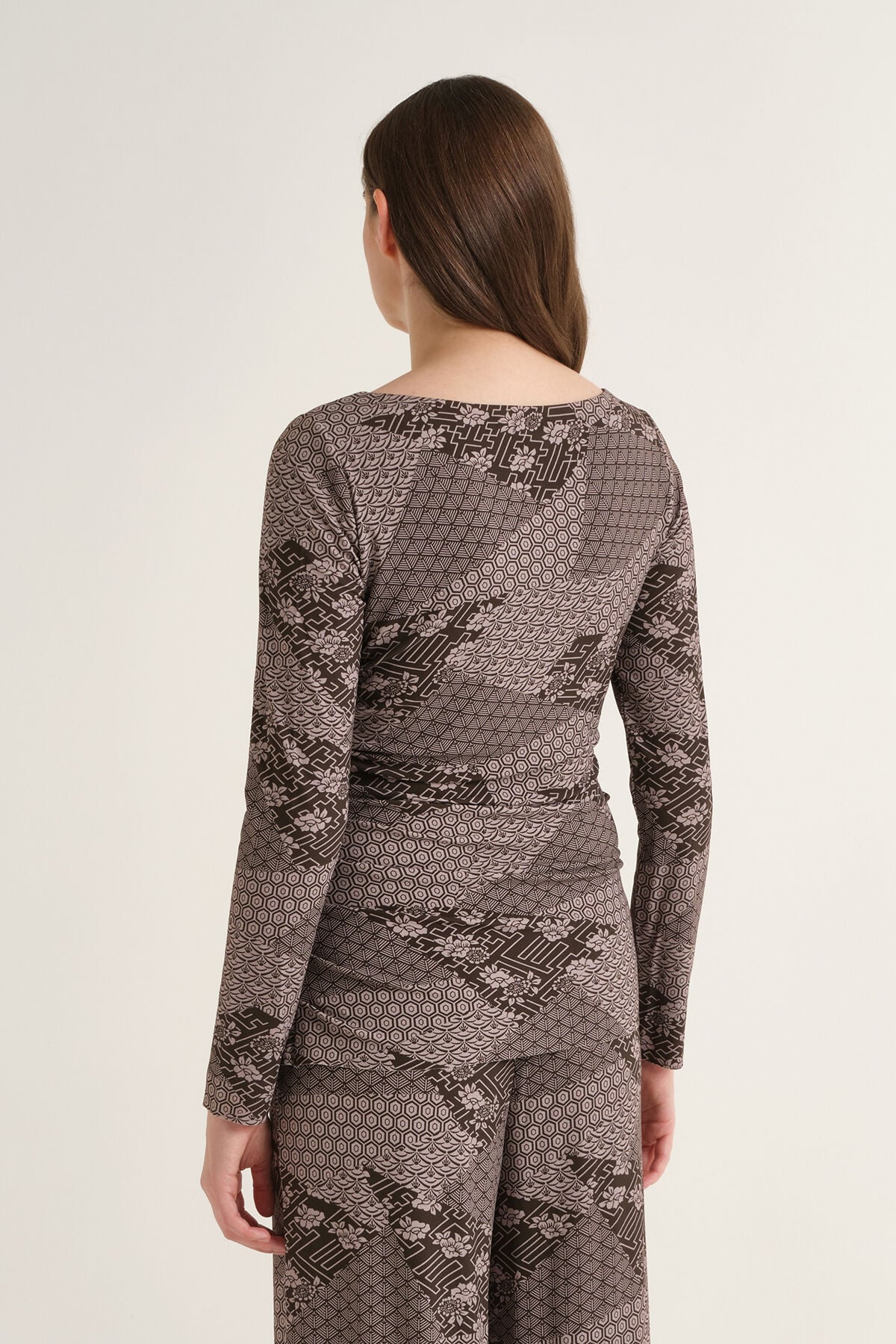 Maliparmi MOSAIC KIMONO T-SHIRT Grey JK029970679 Maliparmi MOSAIC KIMONO T-SHIRT Grey JK029970679