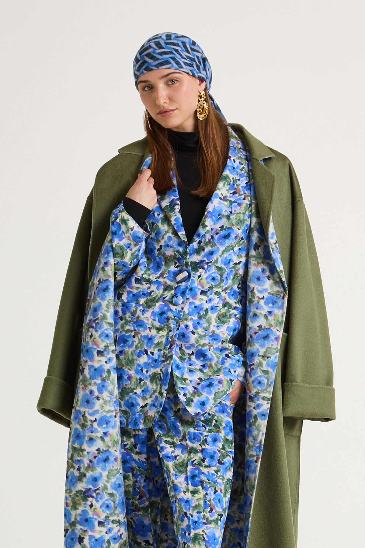 Maliparmi FLORAL SYMPHONY JACKET Blue JD647750651