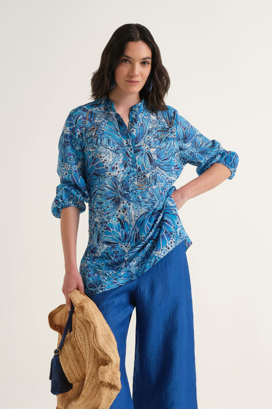 Malìparmi SWEET BUTTERFLY SHIRT Light Blue JM557415217