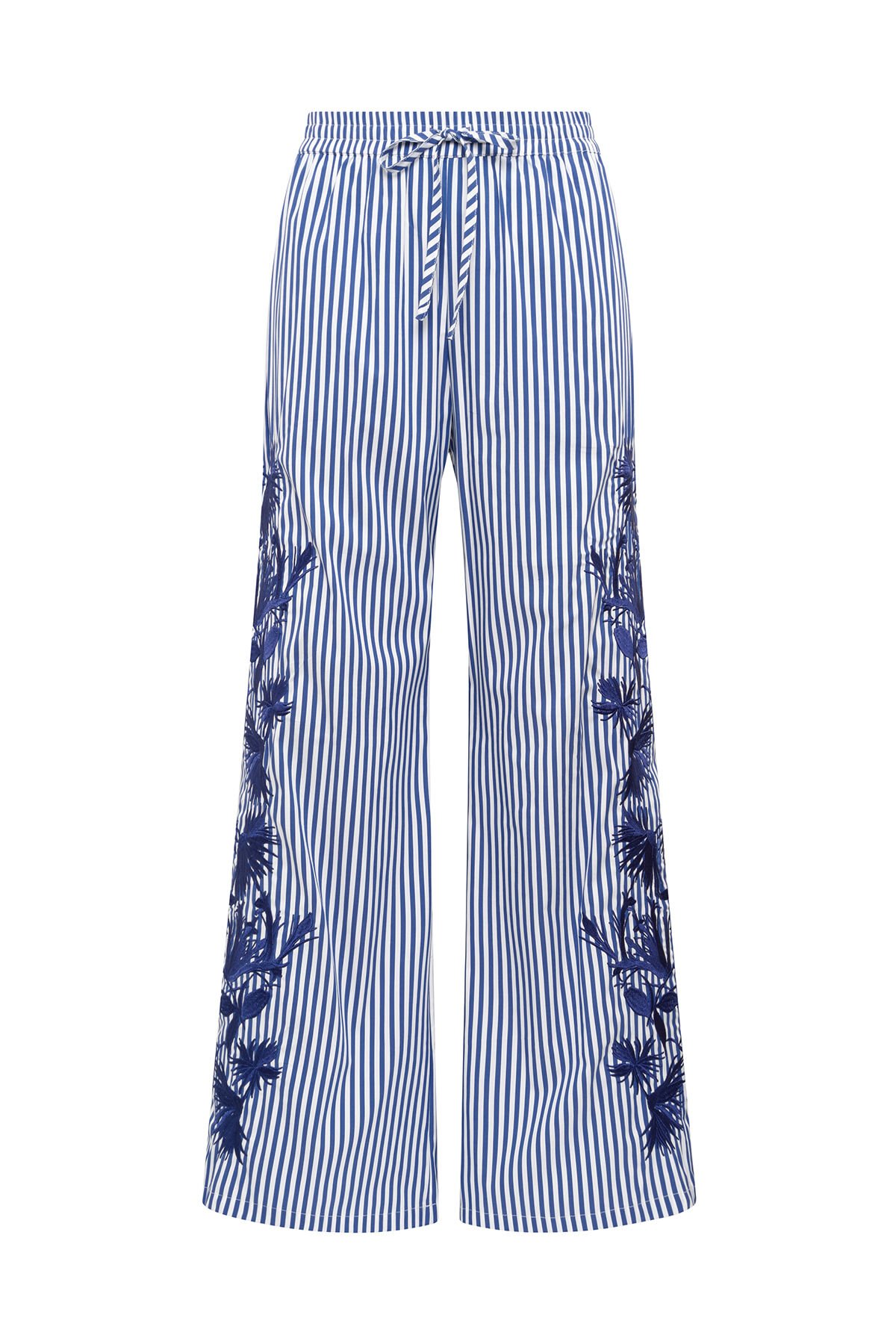 Malìparmi STRIPED FLEUR PANTALÓN Azul Noche JH805415222 Malìparmi STRIPED FLEUR PANTALÓN Azul Noche JH805415222