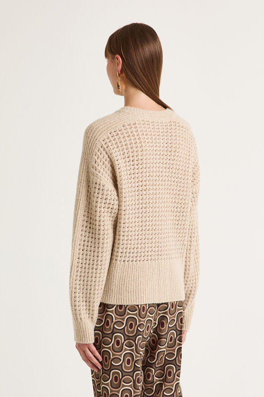 Maliparmi RECYCLE MERINO CARDIGAN Warm Beige JN369978203