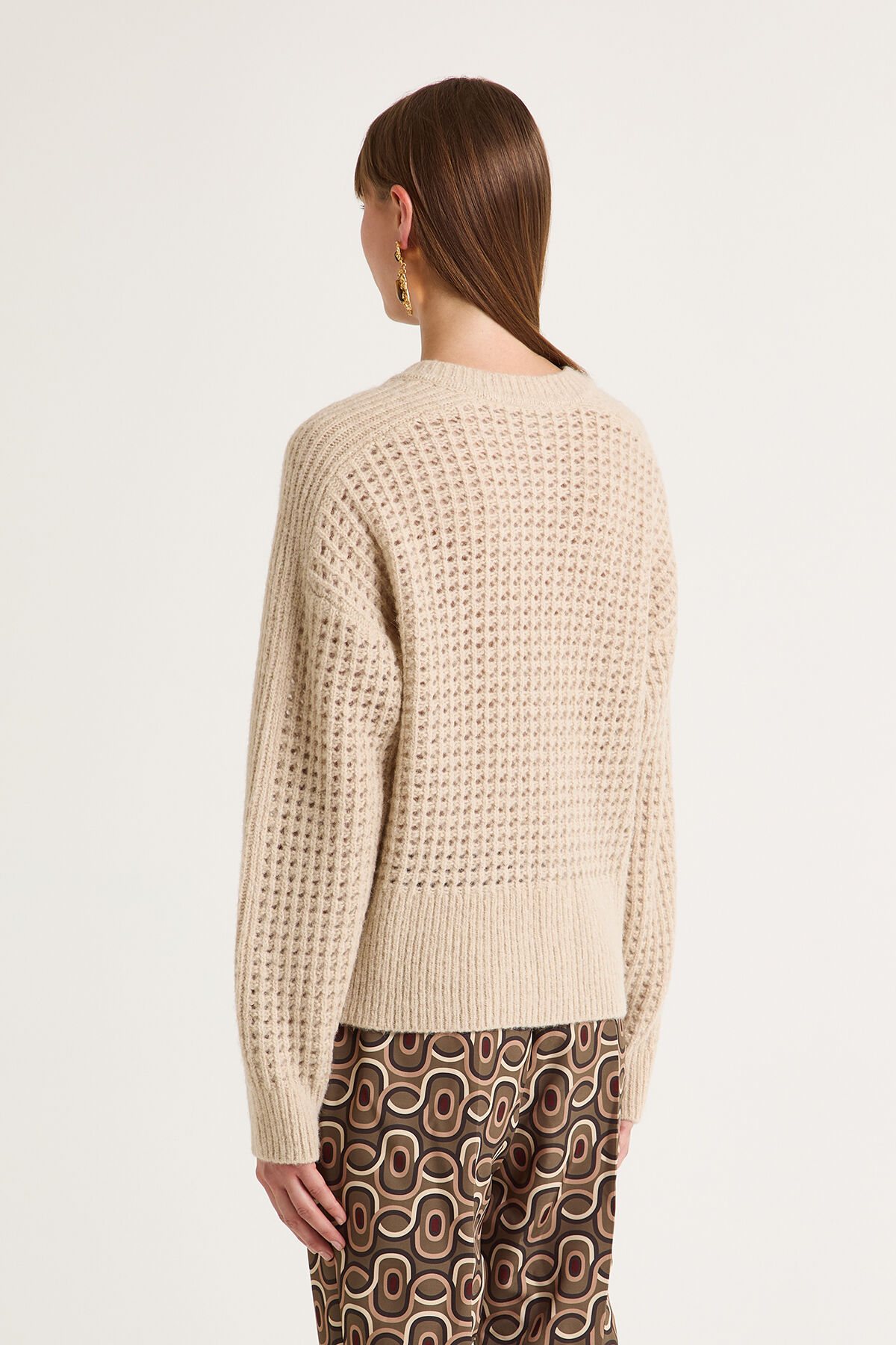 Maliparmi RECYCLE MERINO CARDIGAN Warm Beige JN369978203