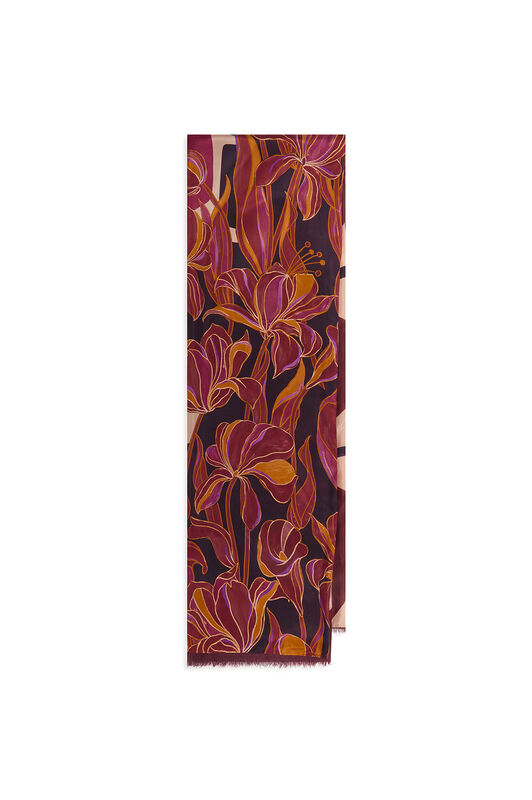Maliparmi COLLECTION PRINTS STOLE Bordeaux IB020730123