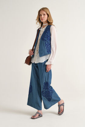 Malìparmi IKAT ON CHAMBRAY VEST Blue JE112810210