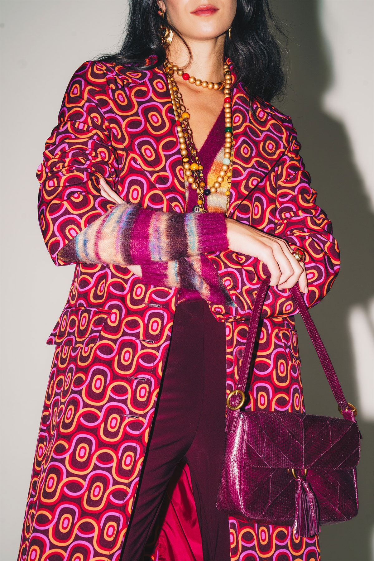 Maliparmi ROLLING CHAIN OVERCOAT Dark Brown JB538560169