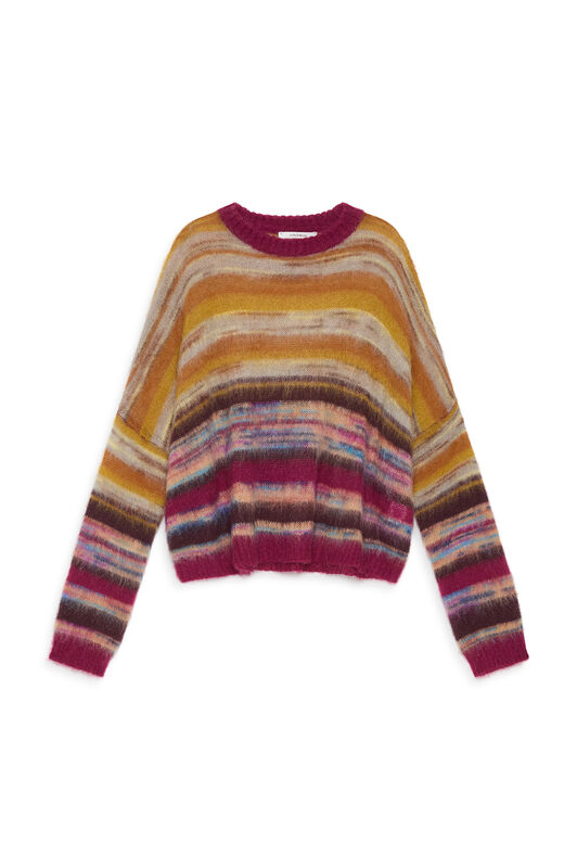 Maliparmi MAGLIA MOHAIR MIX PRINT Cammello JQ511178209