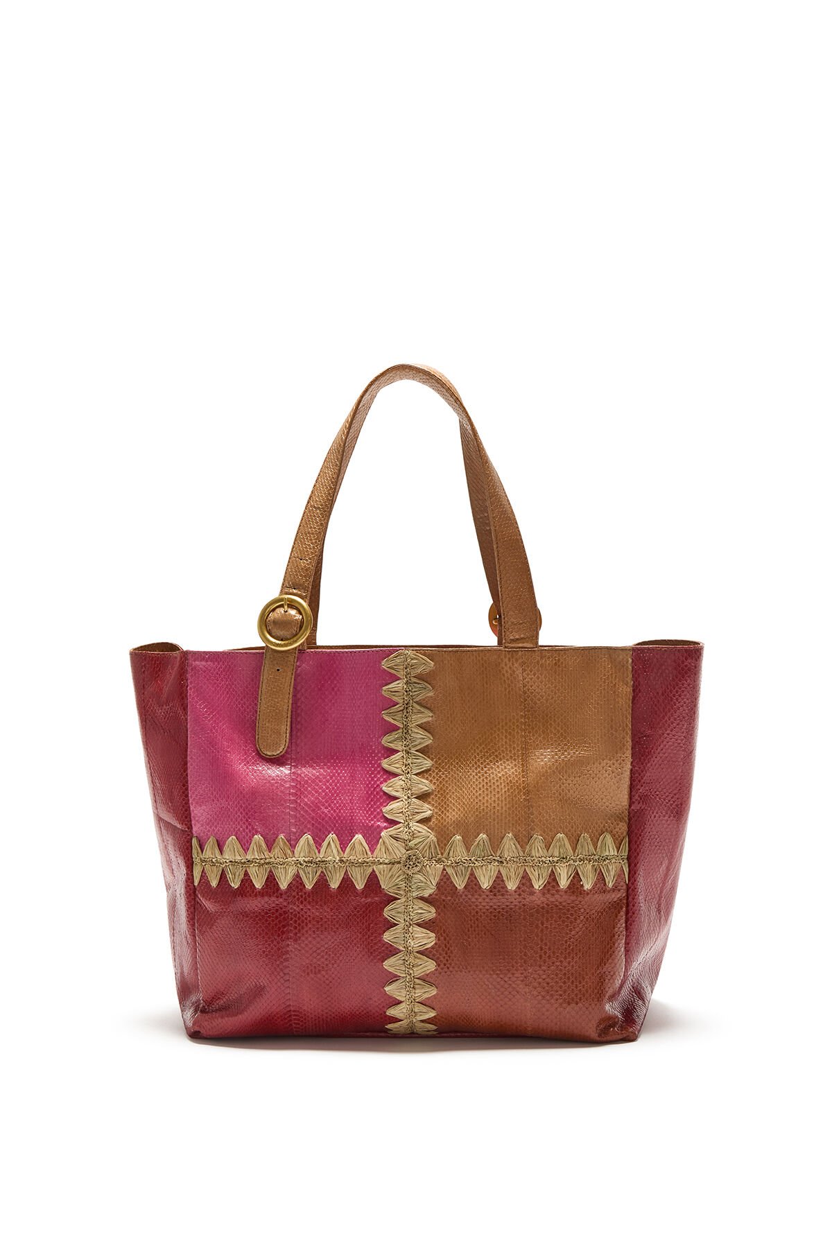 Malìparmi PATCHWORK THREAD BOLSO SHOPPER Rosa BH030501563 Malìparmi PATCHWORK THREAD BOLSO SHOPPER Rosa BH030501563