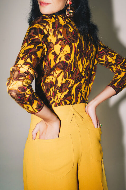 Maliparmi SABLÈ CREPE HOSE Senf JH804050166