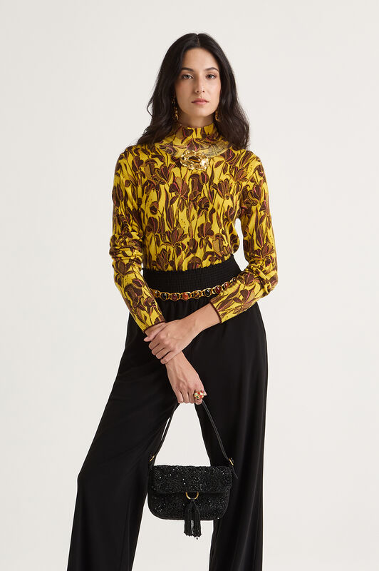 Maliparmi PRINTED KNIT KNITWEAR Yellow JQ510478200