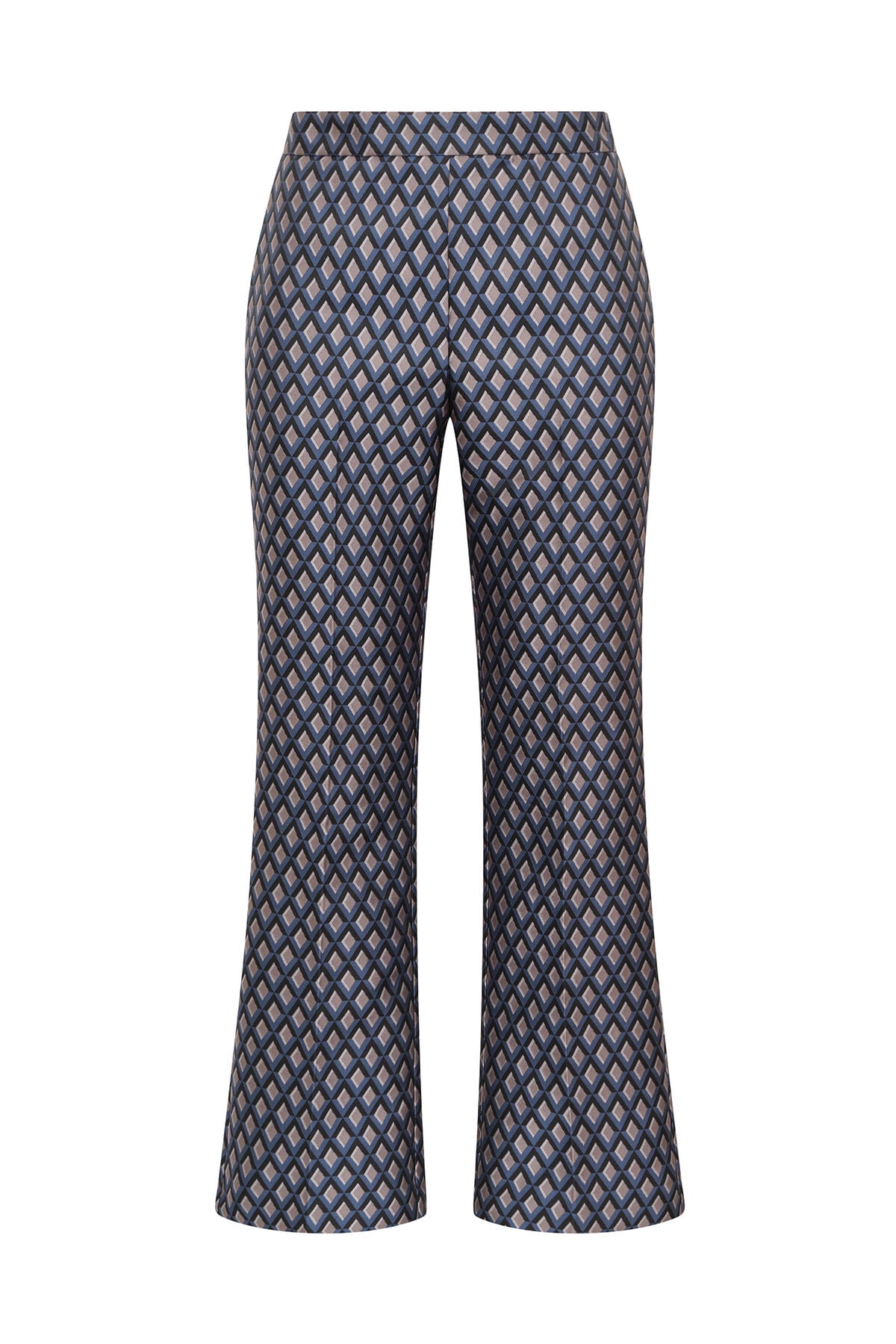 Maliparmi GEOMETRIC JACQUARD TROUSER Blue JH747950678 Maliparmi GEOMETRIC JACQUARD TROUSER Blue JH747950678