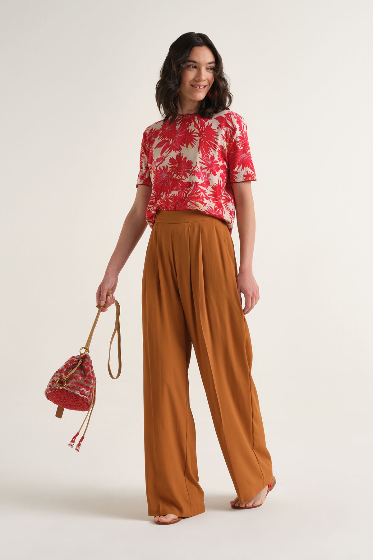 Malìparmi PANTALONE FLUID CREPE Ambra JH806250672