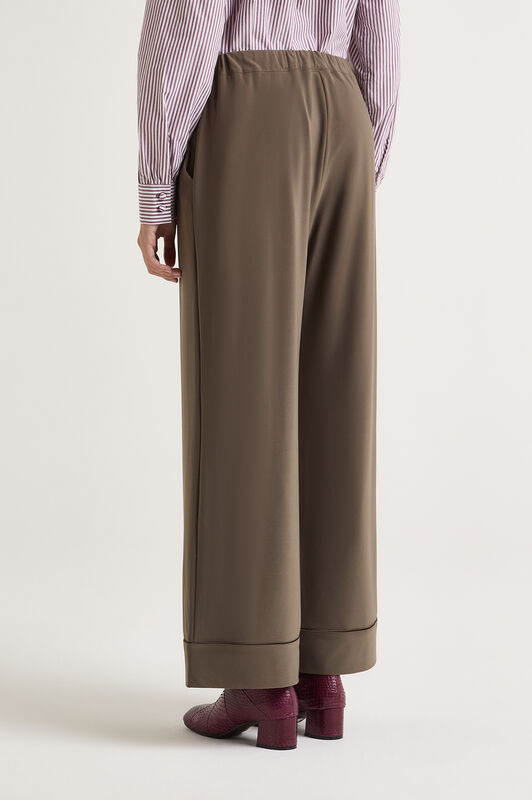Maliparmi TECNO JERSEY TROUSERS Dark Beige JH013470226 Maliparmi TECNO JERSEY TROUSERS Dark Beige JH013470226