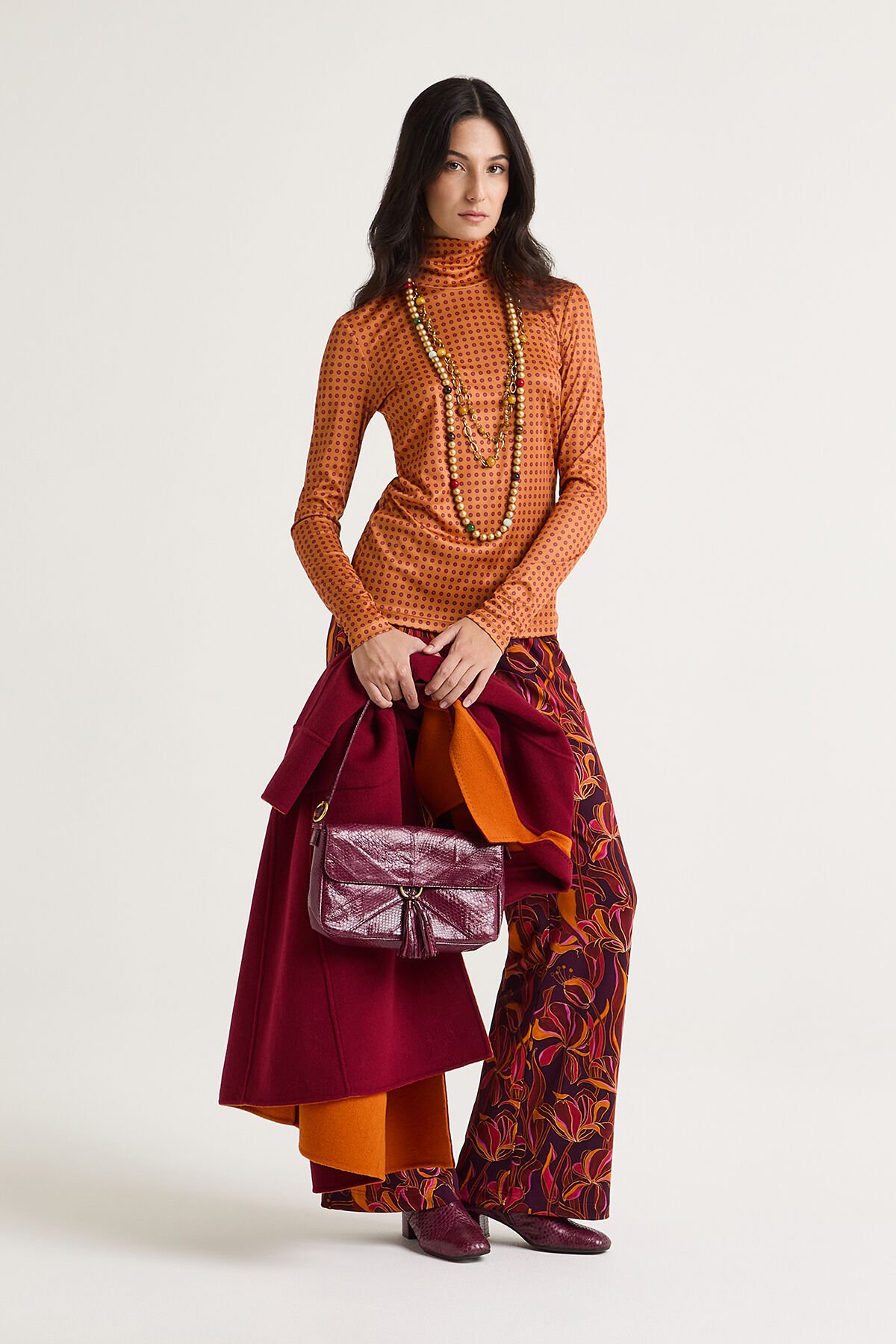 Maliparmi PRINT JERSEY-T-SHIRT Orange JK025570654