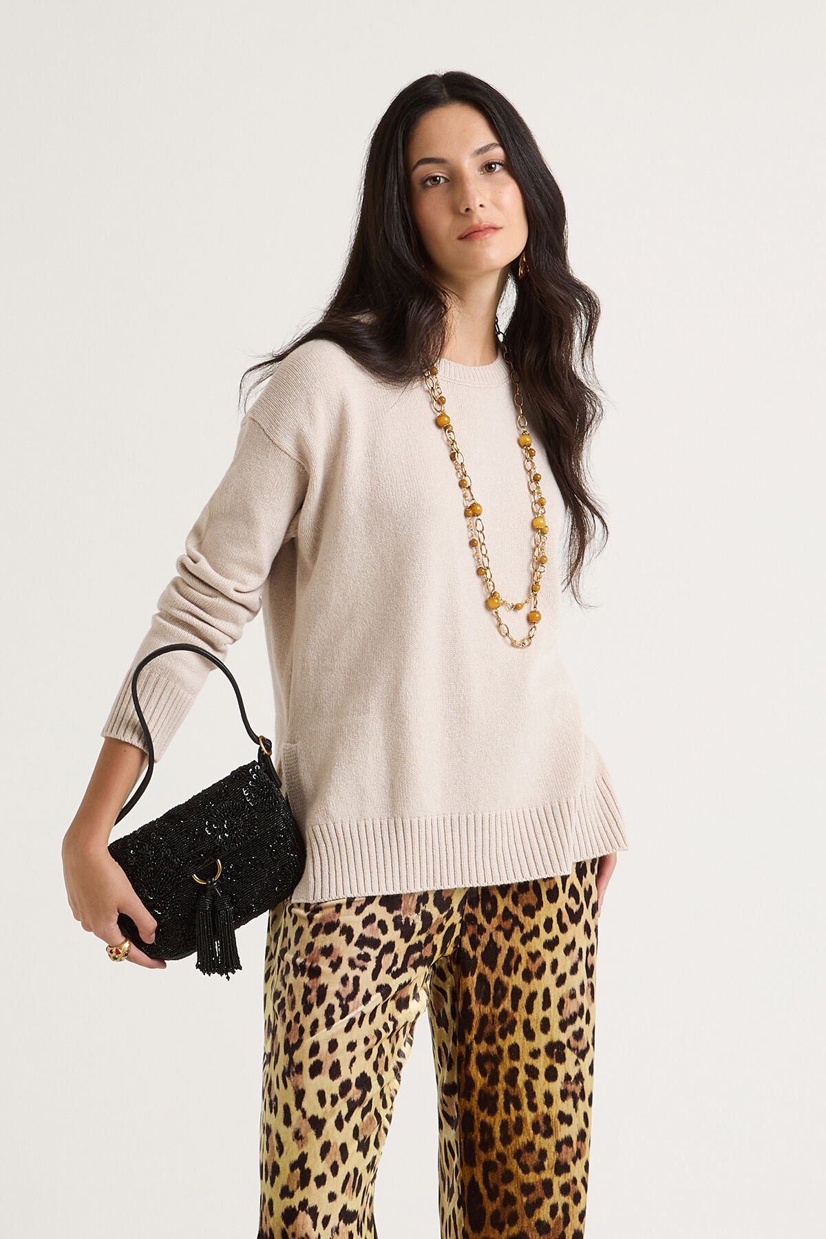 Maliparmi CASHMERE MERINOS KNITWEAR Warm Beige JQ511474315