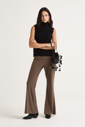 Maliparmi TECNO JERSEY HOSE Dunkelbeige JH400970226