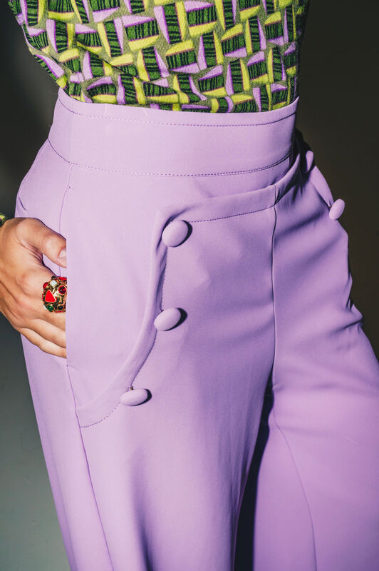 Maliparmi CADY TROUSERS Lilac JH803850658