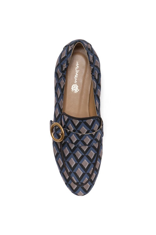Maliparmi GEOMETRIC JACQUARD LOAFER Blue SR014150693